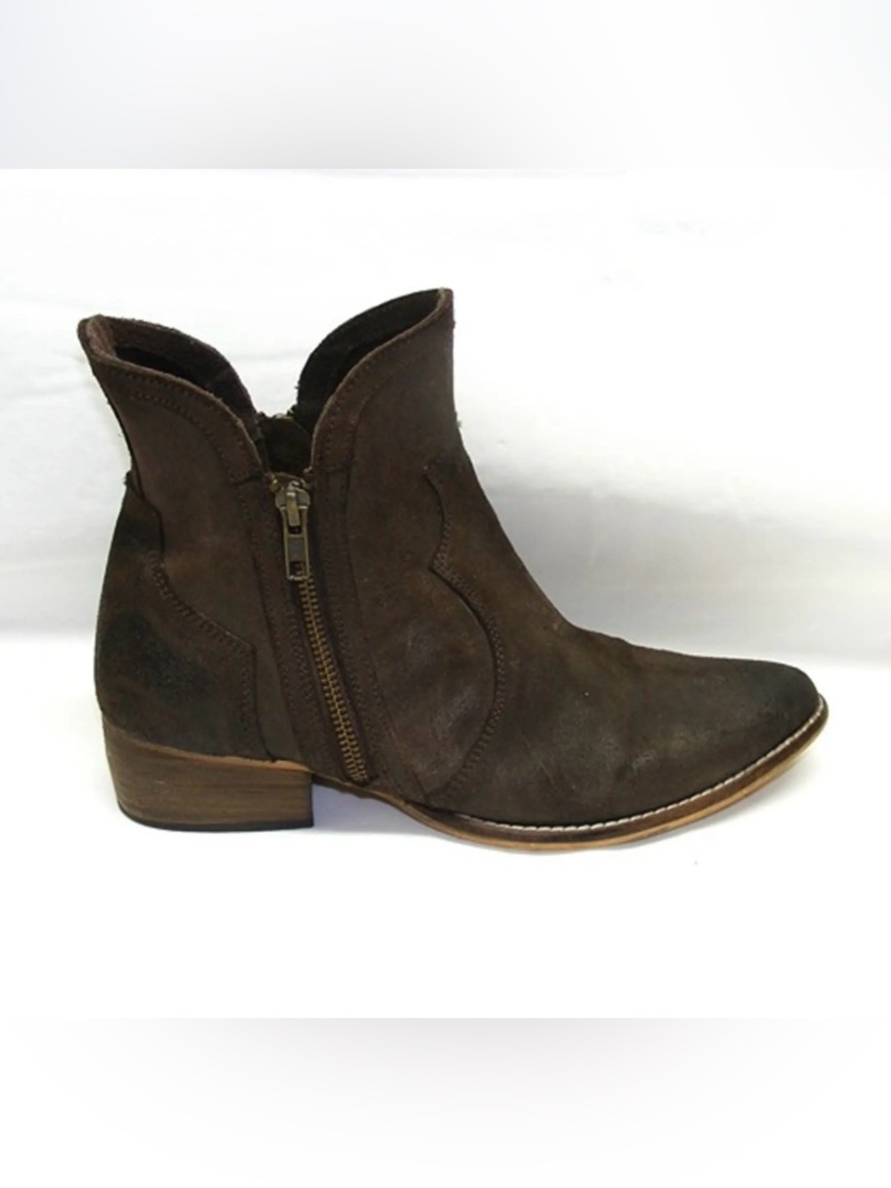 Diba True Brown Suede Ankle Boot Booties